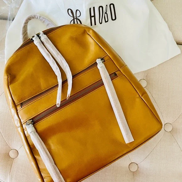 Mustard yellow leather backpack hotsell
